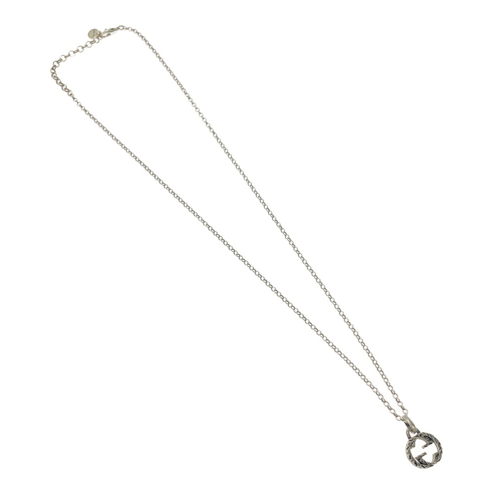 Gucci Silver Interlocking Arabesque Necklace - image 3